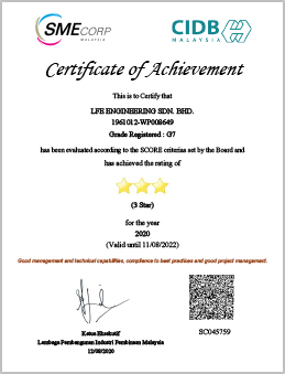 Awards and Certificates – LFE Corporation Berhad